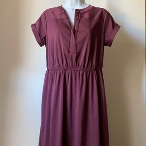 Simply Vera plum short-sleeved high-low dress